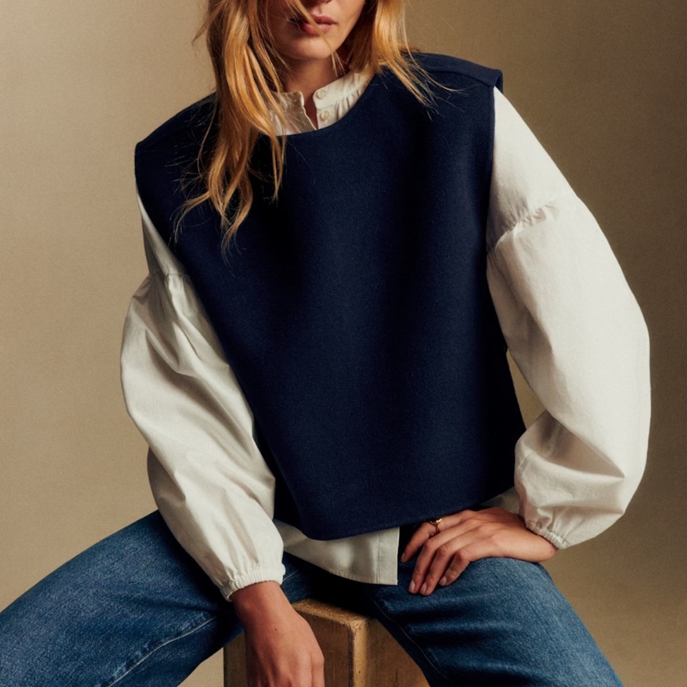 Sézane wool sweater vest